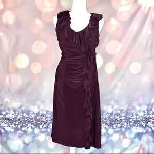 Beautiful Eggplant Ruched Lauren Dress